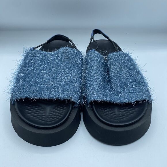 Miista Shoes - E8 Miista Noreen Blue Sandals Women 39 US 8.5 Platform Sparkly Tassels Boho NWOB